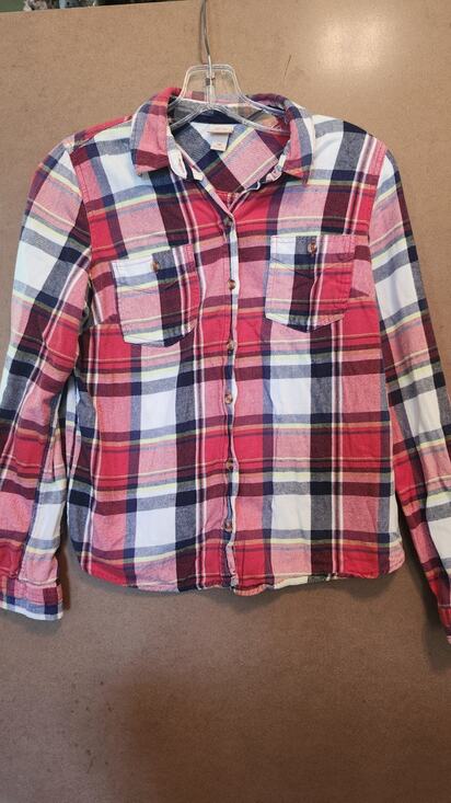 Mossimo Tops - Mossimo Supply Co Women's Plaid Flannel Button Up Shirt Long Sleeve M #650